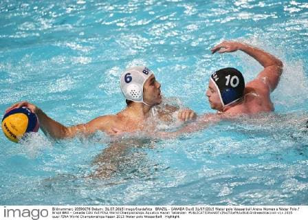 Swimming, World Championships in Kazan, Water Polo, Brazil - Canada