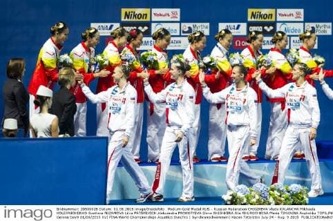 FINA Swimming World Championships in Kazan, Synchronised Swimming, Russia Award Ceremony
