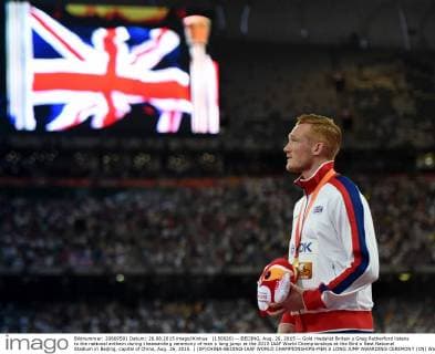 World Championships in Athletics in Beijing - Men's Long Jump Award Ceremony