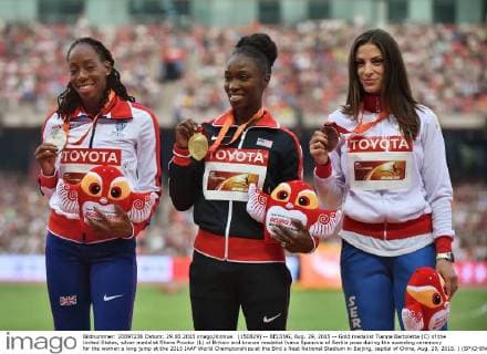 World Championships in Athletics in Beijing - Award Ceremony Women's Long Jump