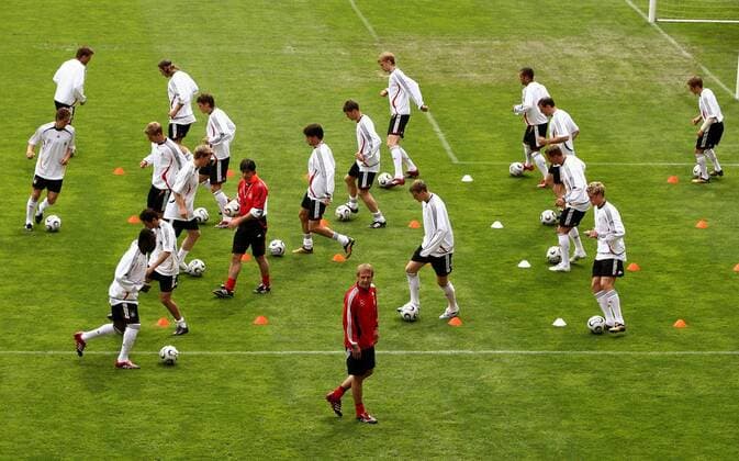 Football, World Cup 2006, Training of the German National Team in Geneva