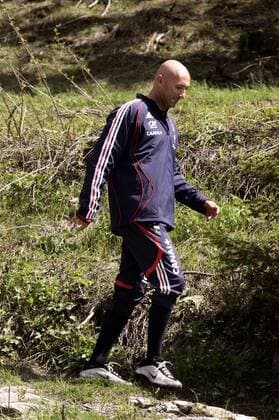 Football, World Cup 2006, Training camp of the French national team in Tignes