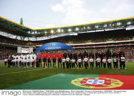 Football, Test match, Portugal - France