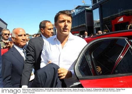 Formula 1, Italian GP, Matteo Renzi meets Bernie Ecclestone