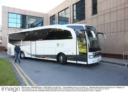 Football, Germany national team, Arrival in Glasgow