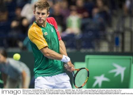Tennis, Davis Cup, Lithuania - Ukraine