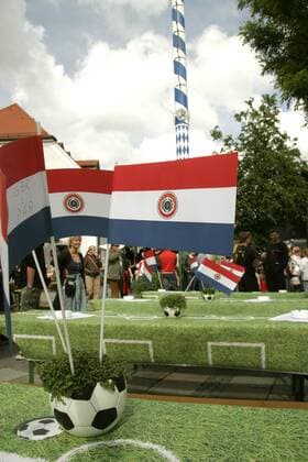 Football, World Cup 2006, Reception of the National Team from Paraguay in Oberhaching