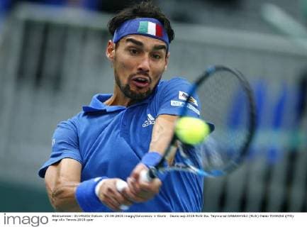 Tennis, Davis Cup, RUS-ITA, Gabashvili - Fognini