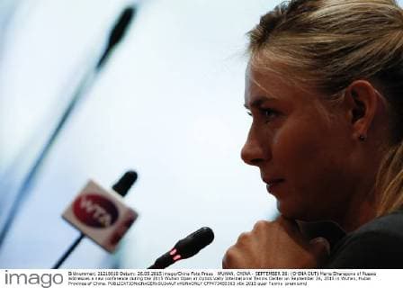 Tennis, WTA Tournament in Wuhan, Press Conference Maria Sharapova