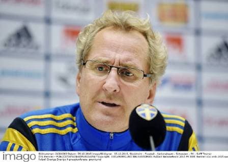 Football, National Team Sweden, Press Conference by National Coach Hamren