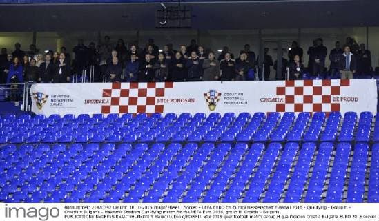 Football, Euro Quali, Croatia plays in an empty stadium