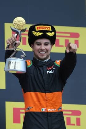 Formula 1, Sochi GP, Force India celebrates Sergio Perez