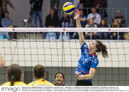 Volleyball, Women, 1. BL, VT Aurubis Hamburg - Schweriner SC