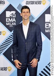 Tennis, Novak Djokovic attends the MTV Europe Music Awards in Milan