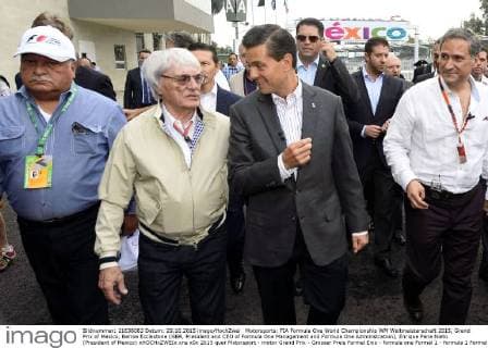 Formula 1, Mexican GP, Lewis Hamilton meets Bernie Ecclestone and Enrique Pena Nieto