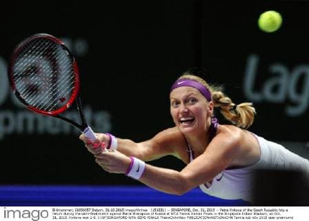 Tennis, WTA Finals in Singapore, semi-finals, Petra Kvitova defeats Maria Sharapova