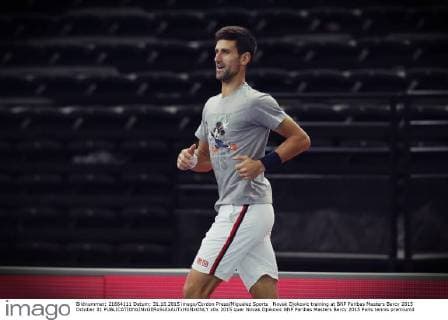 Tennis, Training Novak Djokovic in Paris