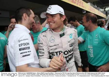Formula 1, Mexican GP, Mercedes celebrates Nico Rosberg
