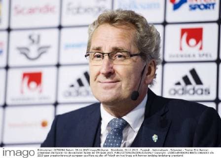 Football, National Team Sweden, Press Conference by National Coach Hamren