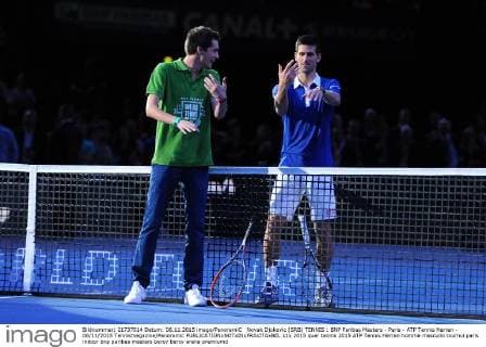 Tennis, ATP tournament in Paris, Novak Djokovic with dance performance
