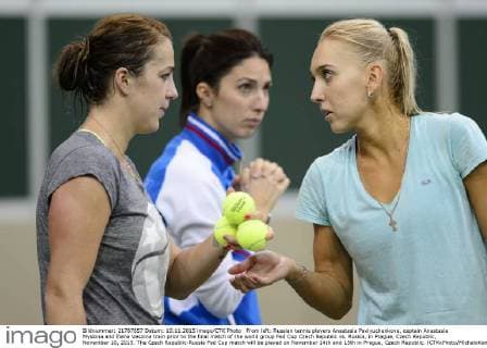 Tennis, Fed Cup, Czech Republic - Russia, Training