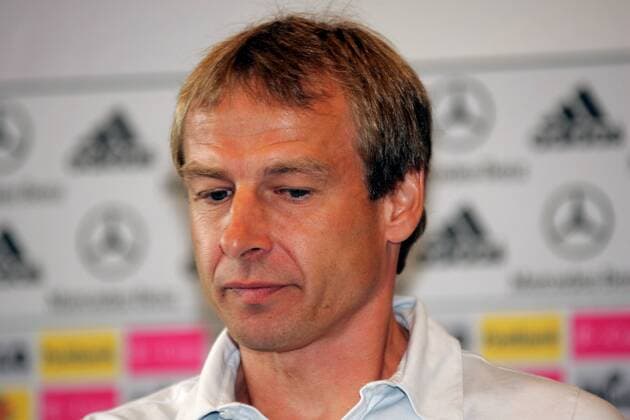 Football, DFB press conference, Jürgen Klinsmann resigns as national coach