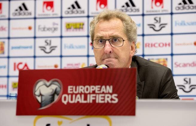 Football, Euro Quali, PK and interviews after the match Sweden - Denmark