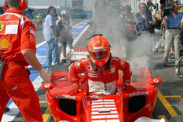 Motorsport, Formula 1, GP Magny Cours, Qualifying, Michael Schumacher secures pole position