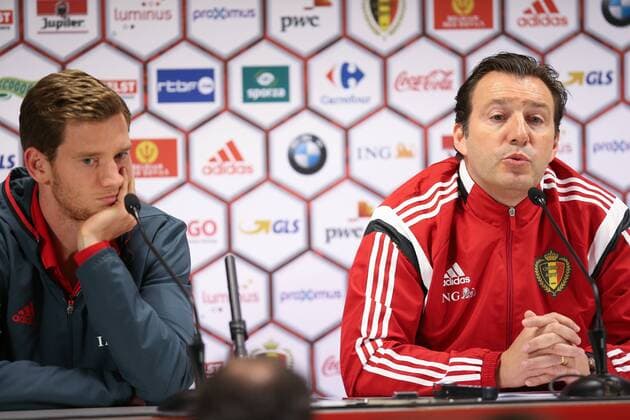 Football, PK National Team Belgium with Marc Wilmots and Jan Vertonghen