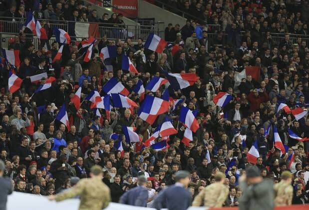 Football, international match, England - France, commemoration of terror victims in Paris before the start of the match