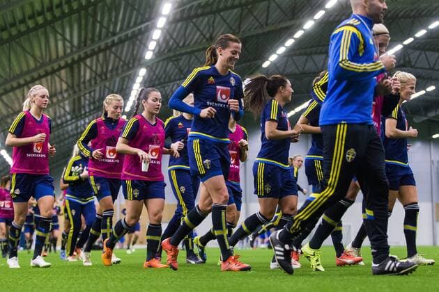 Football, Women, National Team Sweden Training