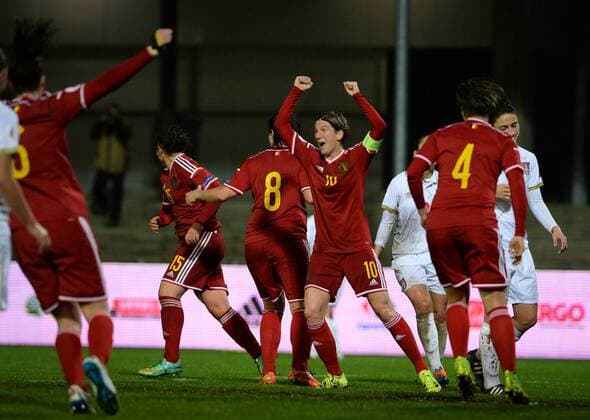 Football, Women, European Championship Quali, Belgium - Serbia