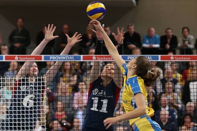 Volleyball, Women, 1. BL, Schweriner SC - VC Wiesbaden