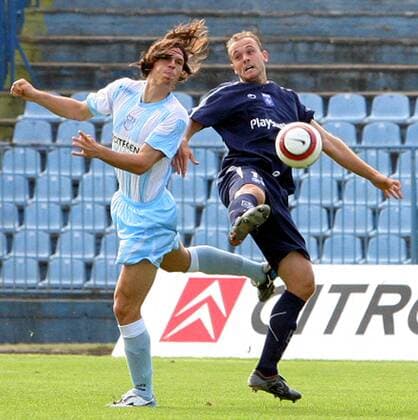 Football, UEFA Cup qualifying, OFK Belgrade - AJ Auxerre 1:0