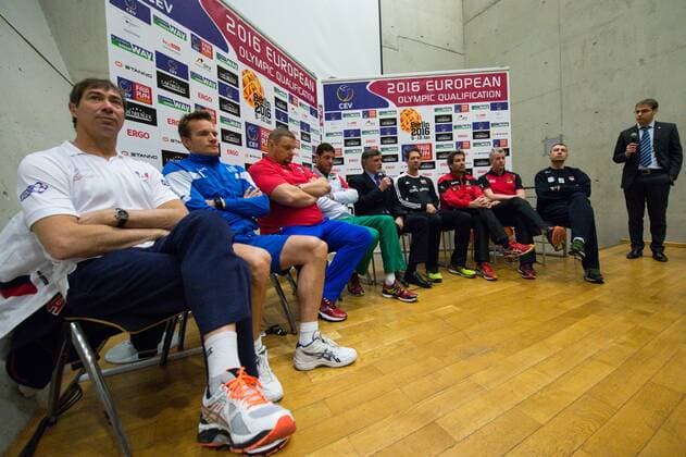 Volleyball, Olympic Qualification, Press Conference Germany