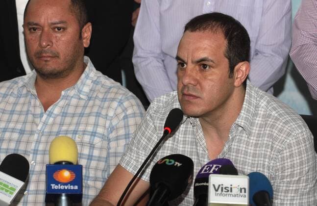 Football, Cuauhtemoc Blanco press conference as mayor of Cuernavaca, Mexico