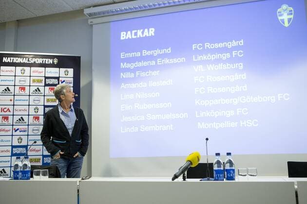 Football, Women, Pia Sundhage presents Sweden's squad
