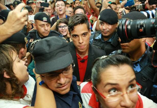 Football, reception of Puskas Award winner Wendell Lima in Goiania