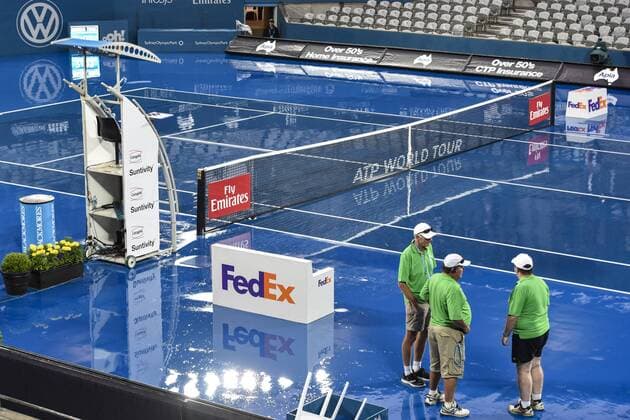 Tennis, ATP Tournament in Sydney, rain interruption