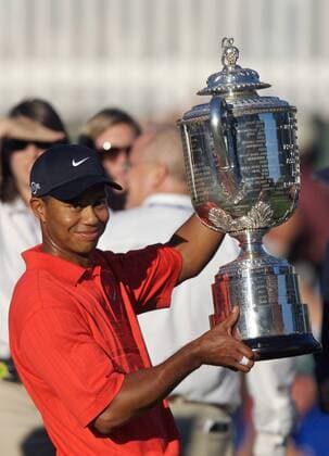 Golf, Tiger Woods wins the PGA Championship in Medinah