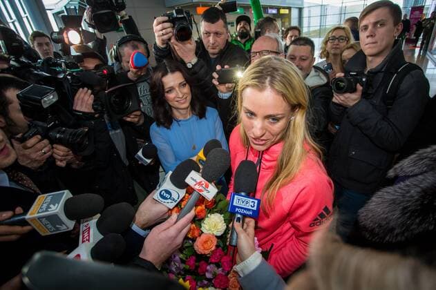Tennis, Angelique Kerber Arrival at Poznan Airport