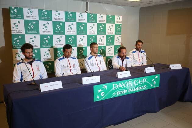 Tennis, Davis Cup, PK Team Croatia in Liège