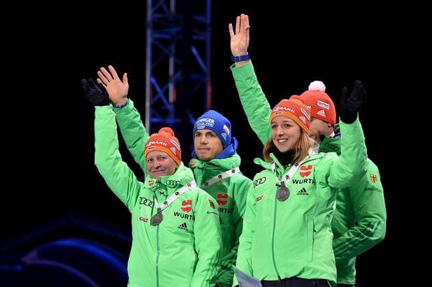 Biathlon, World Championships Oslo, Mixed Relay, Award Ceremony