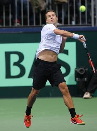 Tennis, Davis Cup, Philipp Kohlschreiber celebrates opening win