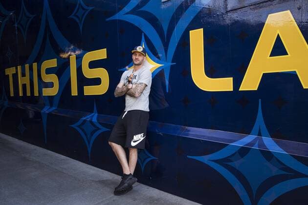 Football, Jelle van Damme photo shoot