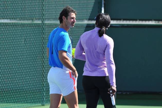 Tennis, WTA Tournament in Indian Wells, Serena Williams Training with Patrick Mouratoglou