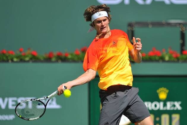 Tennis, ATP Tournament in Indian Wells, Alexander Zverev in Round 2