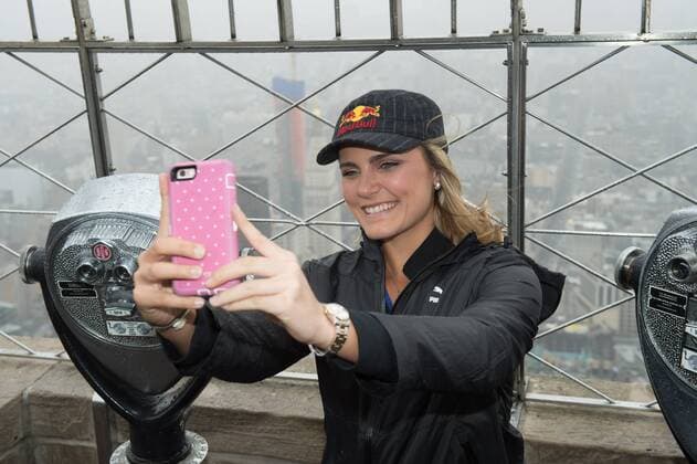 Golf, Lexi Thompson at the Empire State Building in New York