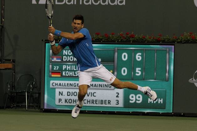 Tennis, ATP tournament in Indian Wells, Novak Djokovic in the last 16 after defeating Philipp Kohlschreiber