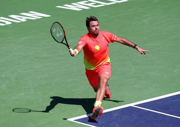 Tennis, ATP tournament in Indian Wells, Stanislas Wawrinka defeats David Goffin